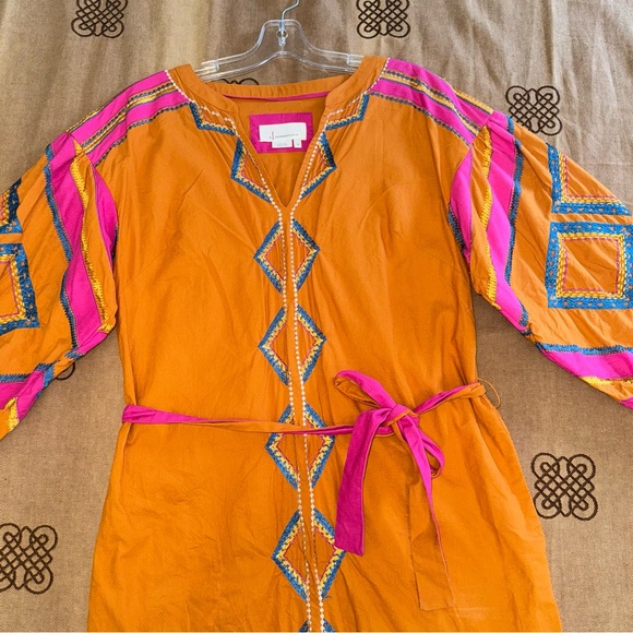 Anthropologie Stasiana Embroidered Patchwork Long Sleeve Tunic Dress - Picture 6 of 17